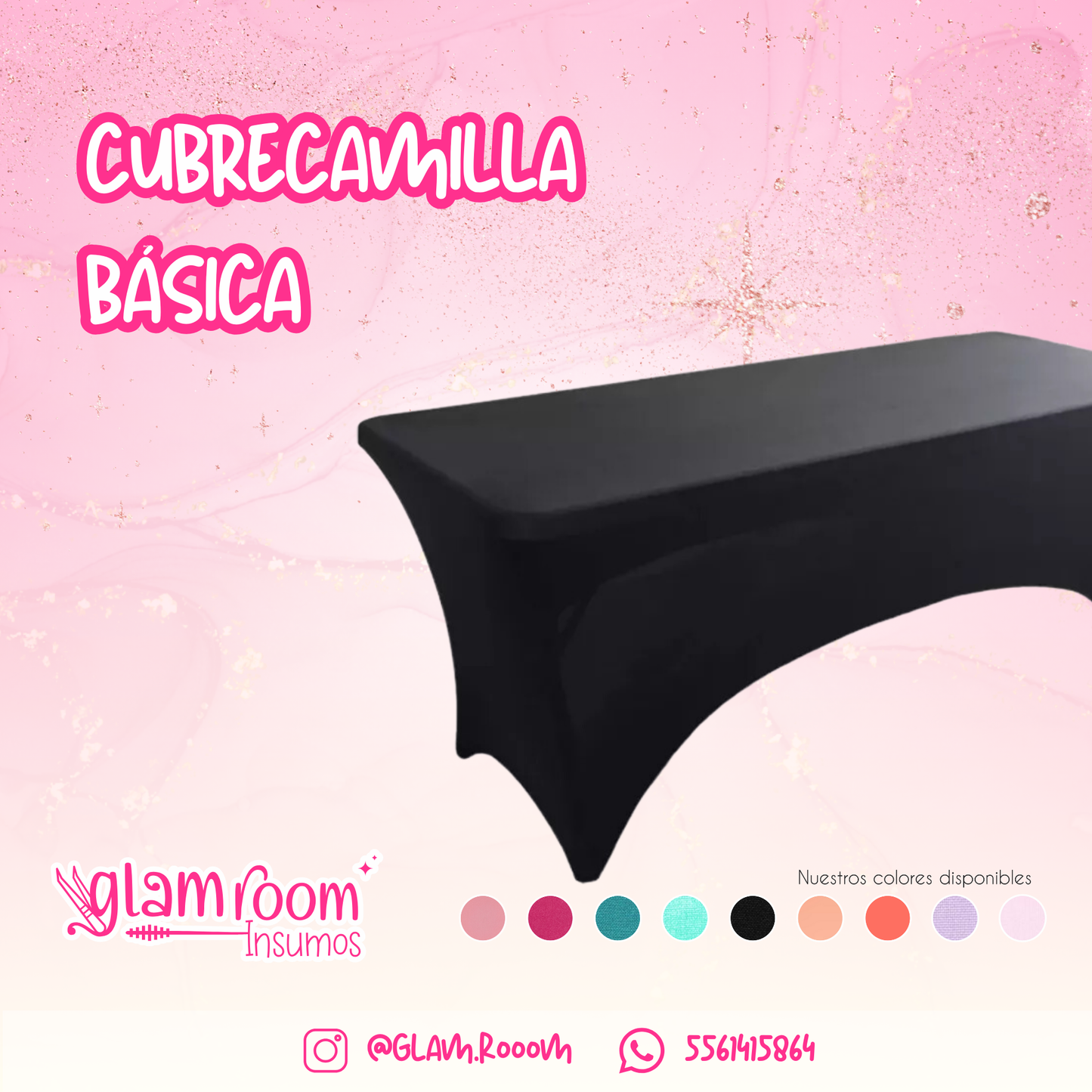 Cubrecamilla Básica para Lashistas, Salones y Spa – Comodidad y Protección | GlamRoom