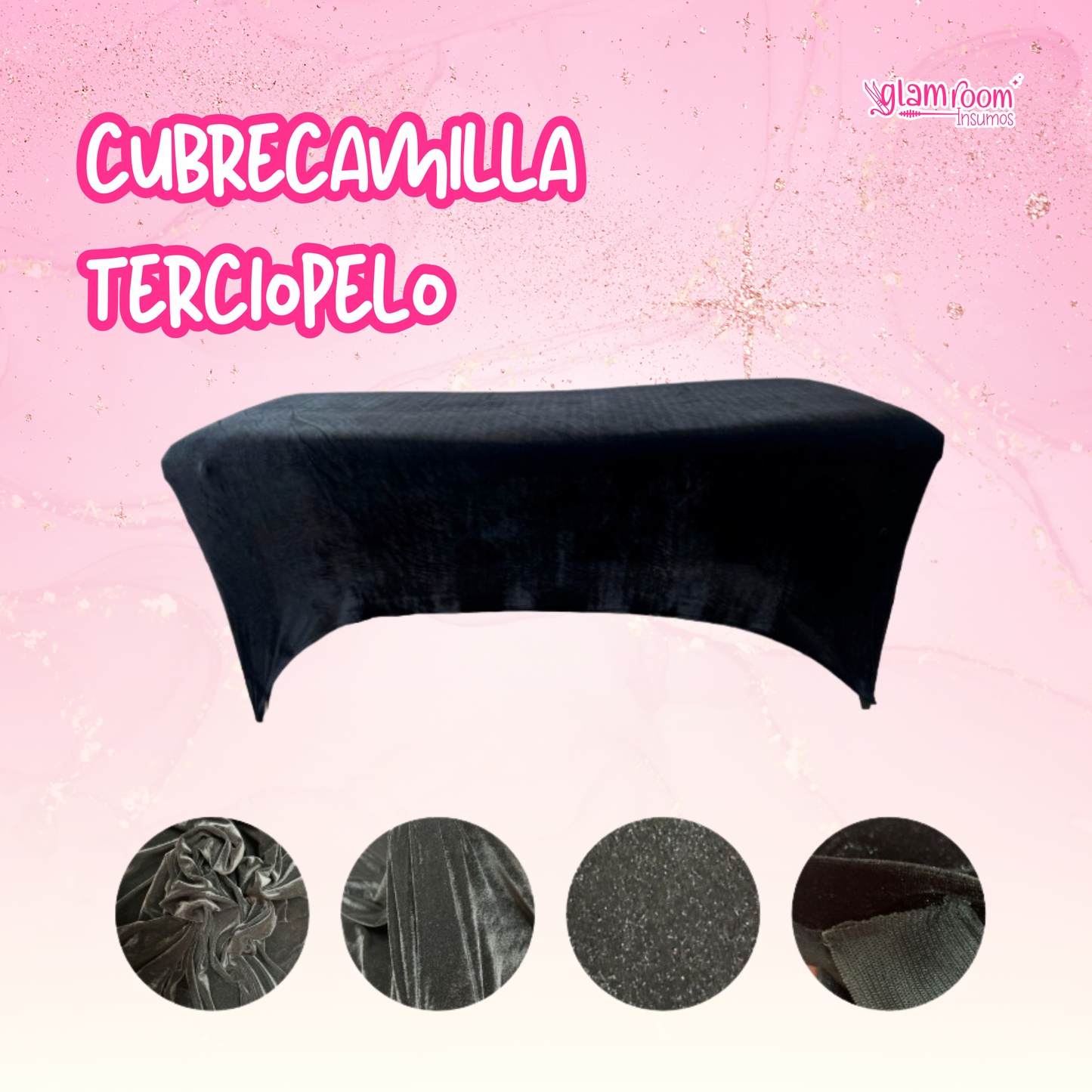 Cubrecamilla de Terciopelo para Lashistas, Salones y Spa – Suavidad y Elegancia | GlamRoom